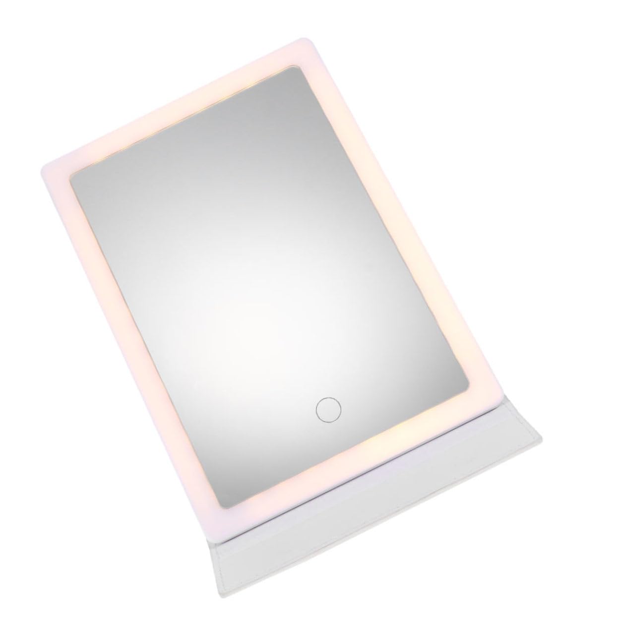 Miroir de maquillage LED blanc pliable pour maquillage quotidien HD