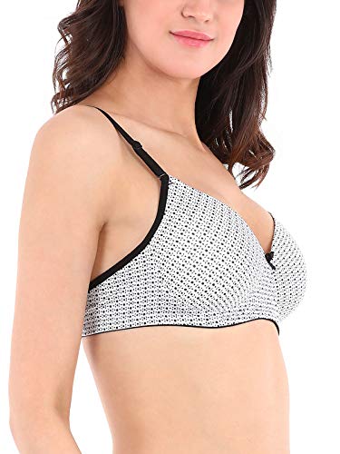Image of Clovia Padded Non-Wired Printed Multiway T-Shirt Bra