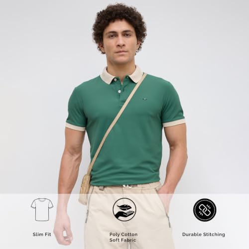 Image of Nostrum Mary Half Sleeve Polo T-Shirt with Two-Tone Collar, Stylish T Shirt for Men, Polo Tshirts for Men, Cotton T Shirt for Man, Casual Tshirt for Mens Boys