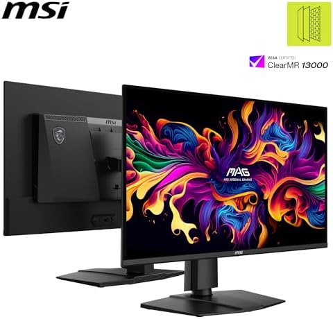 msi MAG 274QP QD-OLED X24 27-Inch WQHD Gaming Monitor, 2560 x 1440 Quantum Dot OLED Panel, 240Hz, 0.03ms, Adaptive-Sync, HDMI2.1, DP 1.4a, Tilt/Height Adjustable, Black — view 4