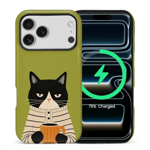 Coque iPhone 17 Pro Max anti-chute résout les bris d'écran avec design chat MagSafe