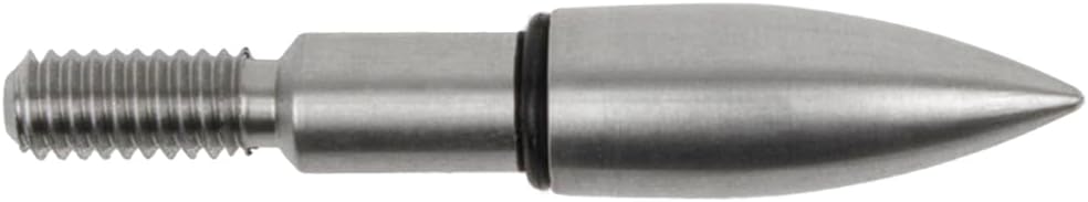 Match Grade Screw-in Bullet Points with Locking O-Ring, for Small (17/64”/ 0.204”/ 5mm) Arrow shafts, 100 Grain, 12pk