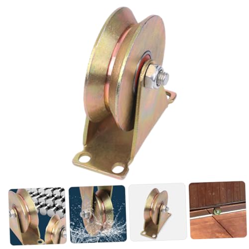 Polea De Acero V-SD De 4" - Bloque De Polea De Cable Pesado Du con Rodamientos para Sistemas De Rieles Guía Industriales, Aplicaciones De Elevación Y Izamiento con C