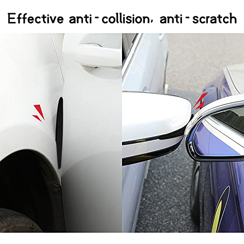 Pinsheng 8 Stück Auto Stoßstange Schutzleiste, Universal Rubber Anti-Scratch Auto Ecke Stoßstangenschutz Streifen Aufkleber für alle Autos (Schwarz-Weiss)