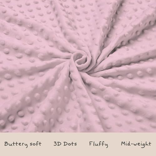 Image of Pink Baby Blankets for Girls 30 inch x 40 inch, Soft Double Layer Minky Blanket with Dotted Fleece Back, Nursery Bed Receiving Quilt for Newborn Infant Toddler Shower Gift Strawberry Bow Daisy Theme