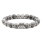 Naturstein Perlen Eulen Armbänder Malachit Felsen Lava Armband Charme Strang Elastisches Energie Yoga Armband für Frauen Mann Freund, Picasso