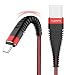 Fast Charging USB Type C Cable - FLOVEME Support Data Transmission Durable Braided Cord Cable for Samsung Galaxy S8/ S8+/S9, S9+/N8,Moto Z Z2,LG V30 V20 G5 G6,Pixel 2 XL,Nexus 5X/6P, etc.(6.6ft+Red)