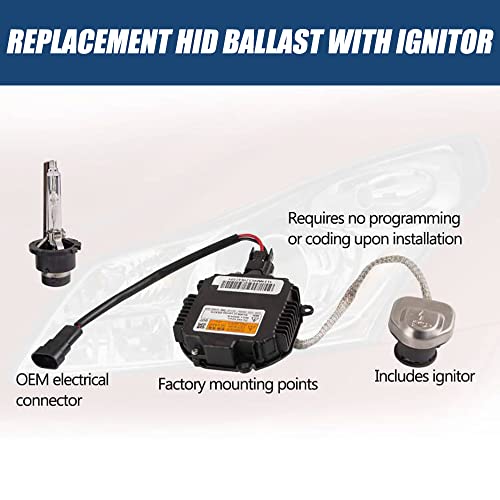 Ransoto Xenon Hid Ballast Headlight Control Unit With Igniter & D2S Bulb Compatible With Nissan Altima Maxima Murano 350Z 370Z Gtr Infiniti G35 G37 Fx35 Qx56 Replace Nzmns111Lbna #TOP4