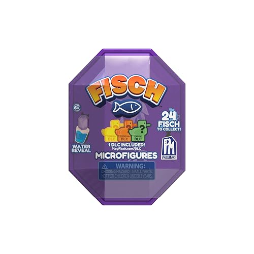 Fisch Microfigura Pack 1 | Colecionável de micro-figuras detalhadas que se revelam com água, mini figuras para coleção e jogos, inclui DLC Roblox