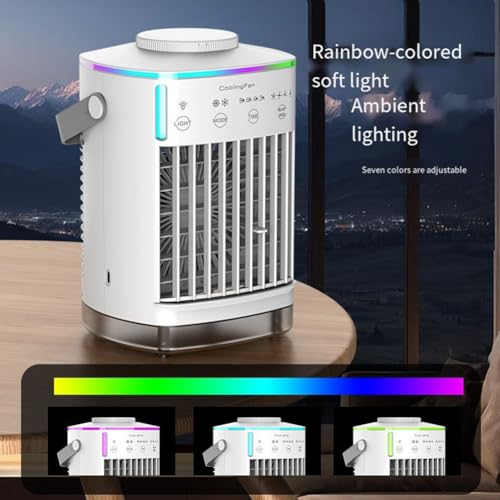 Climatiseur portable silencieux multi-vitesse pour rafraîchir chambre et bureau - 5