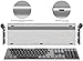 Arteck Mechanical 2.4G USB Wireless Performance Keyboard, Tacktile Quiet Brown Switches, Stainless Steel Low Profile for PC/Desktop/Laptop/TV and Windows 11/10 Built in Rechargeable Battery Gray