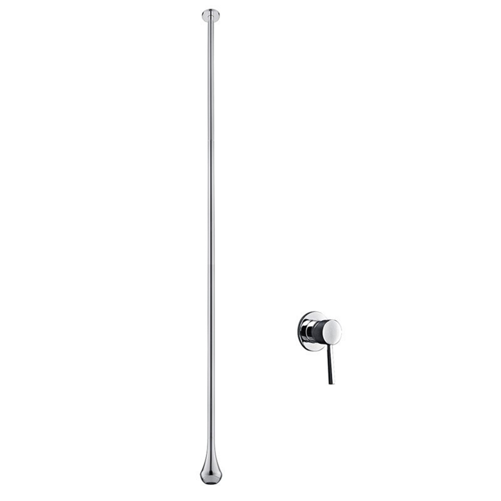 Biaoteng Silver Ceiling Drip Basin Faucet Basin Taps Wall Mounted Single Handle Hot And Cold Brass Bathroom Sink Taps Mixers Hanging Tap