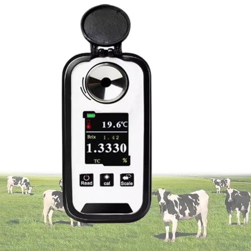 STDZQCWY Refractómetro Digital para Concentración De Calostro En Vacas Lecheras, Medidor De Contenido Proteico, Herramienta De Medición Portátil Y Precisa para Análisis Nutricional del Ganado