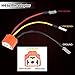 Ceramic H4 Sockets Wiring Harness H4 to 3 Pin Adapter Headlight Connector for Car Truck Boat Marine Headlight Fog Light Retrofit (2PCS)