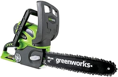 Greenworks 40V 12-Inch Cordless Chainsaw | Battery Powered Electric Handheld Chainsaw | Auto Oiler Portable for Garden Yard Maintenance Tree Felling, Firewood Cutting Logging Pruning, Tool Only by Greenworks - Used condition - CA$117.68
