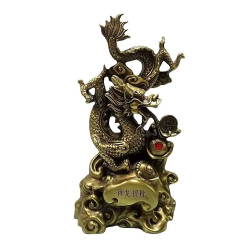 Ornements de dragon cuivre, le cadeau Feng Shui parfait pour une pendaison de crémaillère