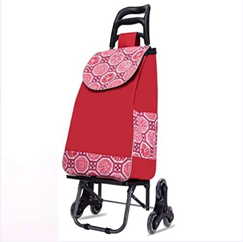 Einkaufstrolley Zusammenklappbarer Einkaufswagen Lebensmitteldienstprogramm Leichter Trolley Treppensteigwagen mit…