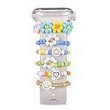 YEPLINS Watch Band Charms Compitable with Apple Watch 38/40/41/42/44/45/49mm,Stretchy Beaded Apple W