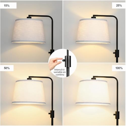 Nintiue Lampadaire Arc 165cm Moderne lampe sur pied de salon variateur – vue 3