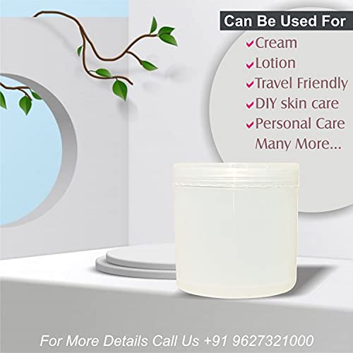 Image of Zenvista Empty Cosmetic Containers, Acrylic Jars, Small Containers For Cosmetics, Lip Balm Containers, Pearl White Jar With Transparent Cap-100gm (Pack of5)
