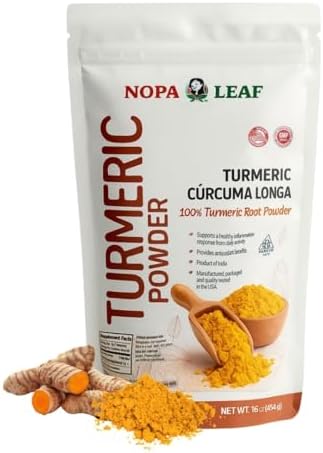NOPA Leaf Turmeric Powder – 100% Turmeric Root Powder (Curcuma Lo...