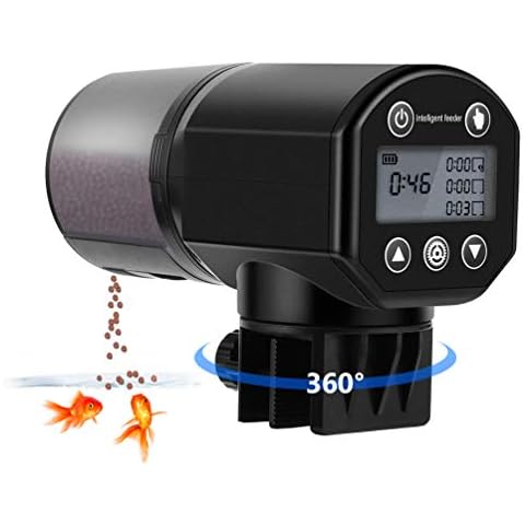 Automatic Fish Feeder For Aquariums Fish Tank - Auto Fish Food Dispenser Moisture-Proof Intelligent Programmable Electric Auto Timer Fish Feeder / Easy to Install / Fish feeding Weekend & Holiday Cover
