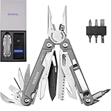 ROCKTOL Gen-R Multitool Pliers, S35VN Blade, EDC Multitool Pocket Knife, 27-in-1 Multi-tool with Titanium-plated Handle, Precision Screwdriver, Gut Hook for Hunting, Backpacking, Hiking, Camping