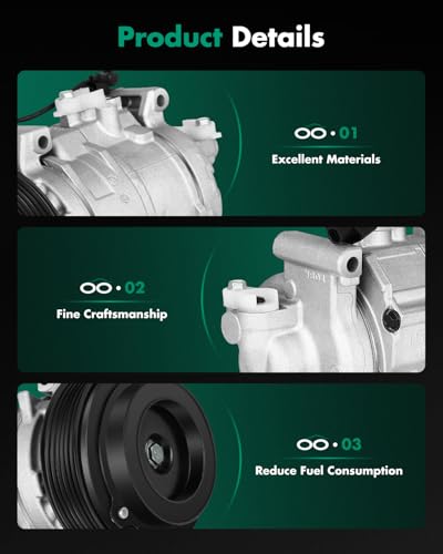 Image of SCITOO AC Compressor fit for Honda Accord 2.4L 2008-2012 | Fast Cooling, Ultra Low Noise (≤72 dB)Air Conditioner Compressor with Clutch, Easy Installation, 38810R40A01 4472606960