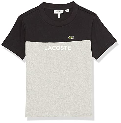 Image of Lacoste Girls' Kid's Short Sleeve Colorblock Crew Neck Tee Shirt