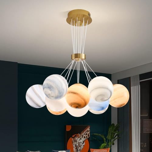 Grand plafonnier suspendu moderne lustre bulles de verre luminaire salle à manger