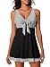 MiYang Women's One Piece High Waist Printing Swim Dress Padded Swimwear
