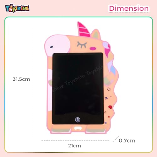 Image of Toyshine Unicorn Design Writing Tablet LCD Tab Drawing Pad Doodle Board for Kids 3-10 Years Old Boys /Girls Gifts Education Learning Toys