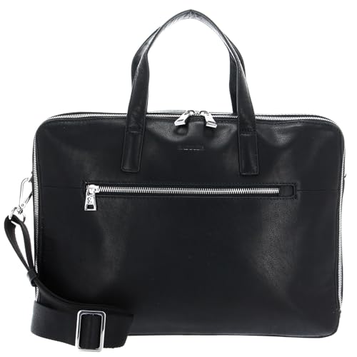 Sac d'ordinateur portable SADDLER serviette Williston cuir noir
