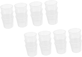Toddmomy 100 Piezas Medidores Blancos con Escala para Reptiles Tazas de Comida Lavables para Geckos Serpientes Mascotas Pequeñas