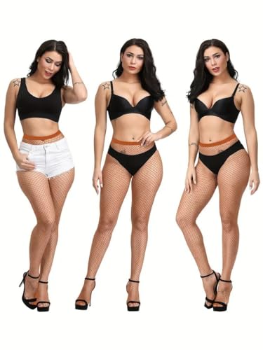 Image of Boolavard Fishnet Stockings, High Waist Tights for Women, Fish Net Tights Ladies Plus Size One Size Fit All