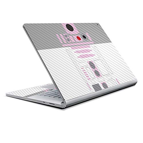 Image of MightySkins Carbon Fiber Skin for Microsoft Surface Book 2 13 inch (2017) - Pink Cyber Bot,Protective, Durable Textured Carbon Fiber Finish,Easy to Apply, Remove, and Change Styles,