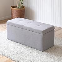 Amazon｜山善(YAMAZEN) スツール 収納ベンチ 幅120 アイボリー(合皮