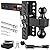 Adjustable Trailer Hitch -Drop Hitch-Tow Hitch with 2 inch Receiver-6inch Drop/Rise, 2" & 2-5/16" Ball Hitches for Trucks, 20,000 LBS GTW, Trailer Hitches with Anti-Theft Pin, Black…