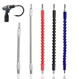 5 Stück Flexible Welle, Biegsame Welle für Bohrmaschine Flexibler Verlängerung Flexible Schaft Bit 1/4 Zoll Hex Shank Drill Extension für Elektrische Bohrmaschinen Schraubendrehe