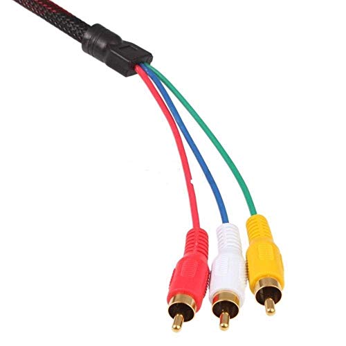 Hdmi Male To 3 Rca Male 1080P Video Audio Av Adapter Cable,Hdmi Converts To Composite S-Video Rca Plugs Adapter Cord For Tv Hdtv Dvd #TOP2