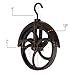 Rustic State Makara Cast Iron Vintage Industrial Wheel Farmhouse Pulley 7 Inch Diameter for Custom Make Wall Mount Pendant Lamp Black