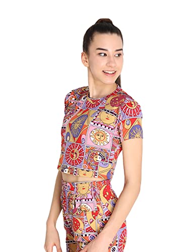 Image of CHKOKKO Women's Polyester Regular Fit Crop Top