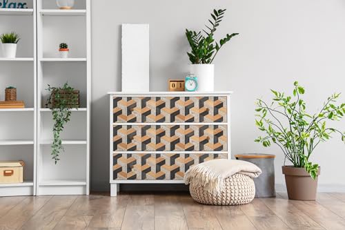 Effet Cubes 3D Incroyable avec le Sticker Adhesif Autocollant Wallfluent 100x50 cm - 3
