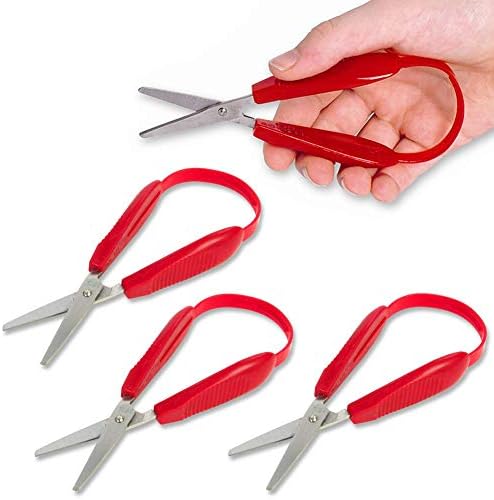 American Education Mini Easy Grip Scissors - Red - Set of 4