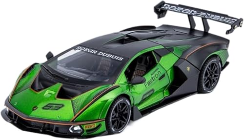 Image of 1:24 Scale Lamborghini SCV12 Toy Car | Metal Pullback Diecast Car for Kids with Openable Doors, Sound, Light Effects Toy for Car Enthusiasts (Color As Per Available),orange,black