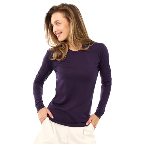 Image of Merino Wool Base Layer Women - 100% Merino Wool Shirt Women Thermal Underwear Long Sleeve T-Shirt for Hiking