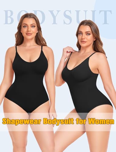 Vvx Cami Bodysuit For Women Tummy Control Shapewear Seamless Adjustable Spaghetti Strap Body Shaper Tops thumb #1