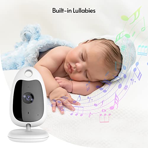 Qican Monitor de bebê sem fio Câmera digital Monitor de vídeo para crianças com tela LCD de 2,0 pole