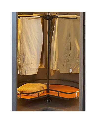 Perchero giratorio con 13 brazos, altura ajustable para almacenamiento organizado de ropa y accesorios