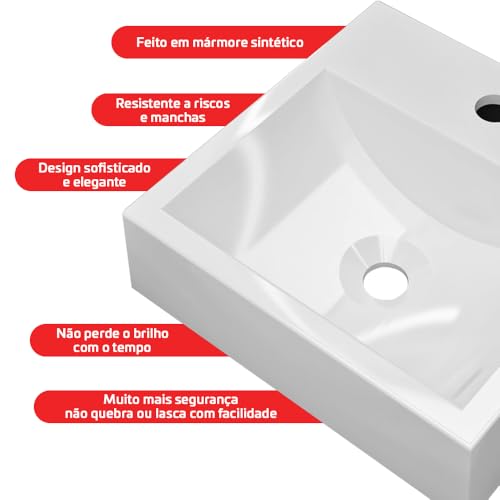 Gabinete Lavatório Pequeno Suspenso Com Cuba Pia De Apoio 32x30cm Para Banheiro Beltempo